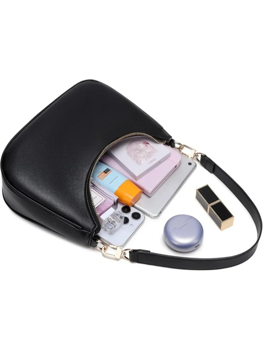 Cute Vintage Hobo Shoulder Bag - Lightweight Zipper Handbag for Dating